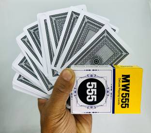 A SARKAR MAGIC WORLD MW 555 MARK PLAYING CARD DECK SET OF 2 (BLACK)