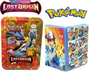 Bestie Toys Pokemon Sword&Shield Lost Origin Vstar Vmax V Basic Cards Tin With 2 PocketAlbum