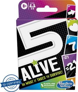 HASBRO GAMING 5 Alive Card Game, Fast-Paced Kids, Fun Family Game for Ages 8 and Up