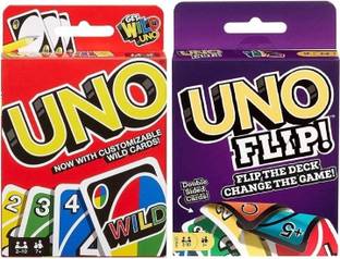 GENZ UNO Original & UNO Flip Card Games l Classic Colour & Number Matching Card Game