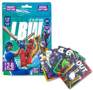 Memesys Games LBW (Lie-Bluff-Win) Cricket Themed Card Game (2-6 Player) for Parties/Match Days