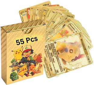 ज़ुनबेल्ला Waterproof 55pcs Pokemon Silver Card Box V Series Vmax Gx Playing Card