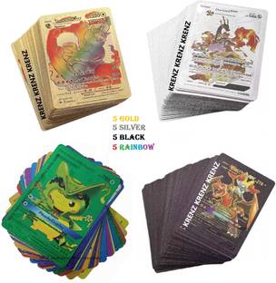 sevriza Pokerman 5 Gold 5 Silver 5 Black & 5 Rainbow Foil Card Game For Kid's