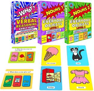 Brainy Bug Resources 90 flashcards, answer What? and learn naming words; Verbal reasoning and Nouns