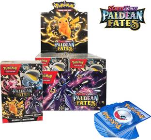 Bestdeals Pokemon cards 12 pack 96 paldean fates cards real rare high hp box set deck