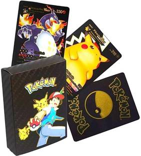 FUNABLO Pekemen Collectible Card Games 55 PCS Black Foil Cards TCG Deck Box