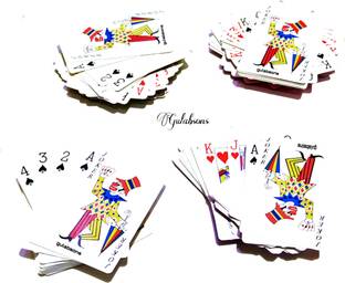 GULABSONS 555 PAPER PLAYING CARDS (PLASTIC COATED) (BEST QUALITY) (SET OF 4 )