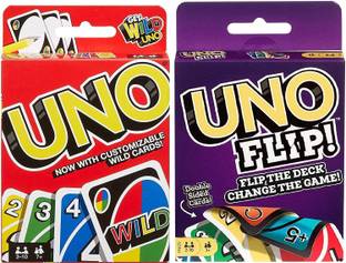 Naama UNO Original & UNO Flip Card Games l Classic Colour & Number Matching Card Game