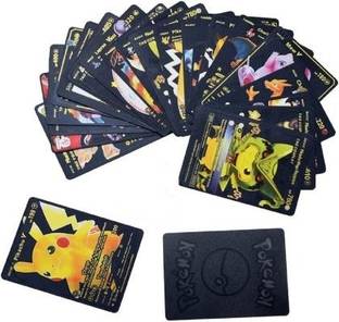 CrazyBuy Pokemon 25 PCS Black Foil Cards (Vmax, V, GX, EX & Basic cards)