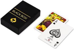 MotoArt Box Premium Plastic Playing Cards with Case, Waterproof Pack of 1