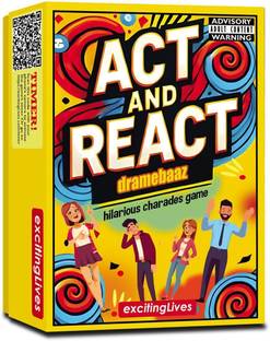 Exciting Lives Act And React Dumb Charades Game - Gift for Birthday, Party, For Friends, Family