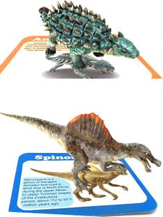 ब्लेडकिंग बीज dinosaur toys for kids -augmented reality Flash cards dinasours for kids pk of 5