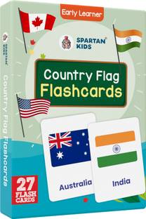 spartan kids Country Flag Flash Cards Easy & Fun way of Learning-1yr-6yr Kids