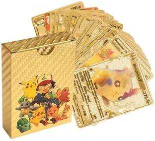 RAGVEE Waterproof 55pcs TCG Gold Card Box V Series Vmax Gx Playing Card