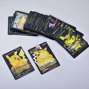 TOYTAL Assorted 10 PCS Black Foil Cards Pokermen Deck Box, Best Gift for Collectors