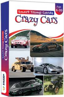 Kaizen MicroLessons Crazy Cars Smart Trump Cards – Fun and Engaging Trump Cards Toy for Kids