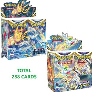 BUKU Pokemon Cards 288 Pcs Basic Gx Vstar Vmax Cards Trainer Energy Booster Box Packs