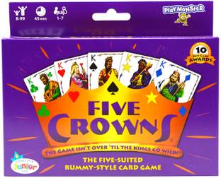 AweStuffs Five Crowns Card Game Rummy Style Card Game Family Game Party Game