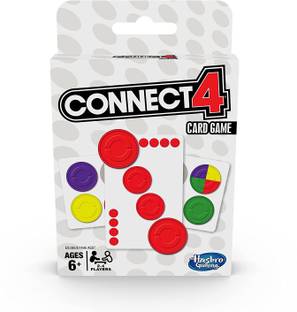 Hasbro Gaming Connect 4 Card Game 2-4 Players 4-in-A-Row Game