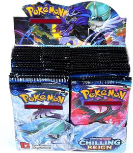 Toyzzilla Poke-Mon Playing Card Sword & Shield Chilling Reign Booster Packs Display Box for Kids,Adults(36 Booster Packs)