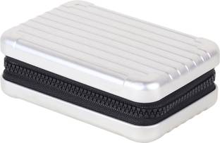Flipkart SmartBuy Aluminium Silver Credit/Debit Stylish Zipper Men Women 10 Card Holder