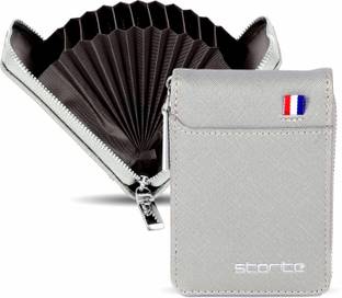 STORITE PU Leather Vertical Credit Debit Card Holder Wallet for Men 9 Card Holder