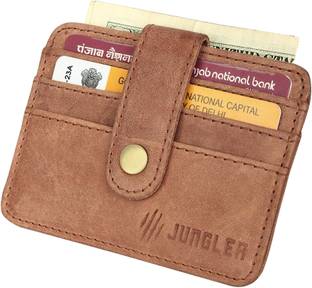 Jungler RFID Blocking Beige Multiple Card Note Case 6 Card Holder