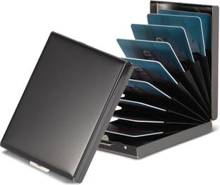 Classium Black RFID Protected Steel Debit/Credit/ATM For Men & Women Slots 10 Card Holder