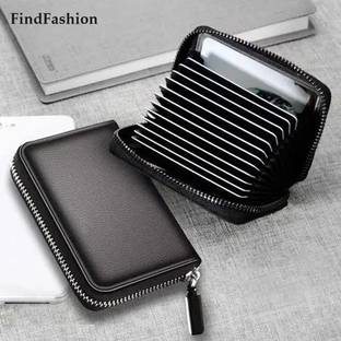 ZIARO PU Leather Wallet with Zipper | RFID Blocking Card Holder Zipper Wallet 10 Card Holder