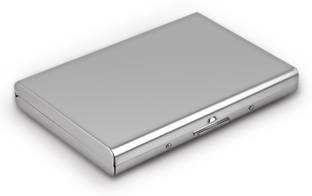 MSNL RFID Protector Silver Stainless Steel plain Debit/Credit ATM 6 Card Holder