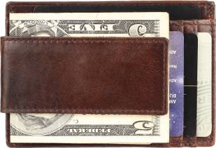 Jungler RFID Blocking Minimalist Genuine Leather Money Clip Wallet Slim Front Pocket Wallet Credit Card Holder with ID Window 6 Card Holder