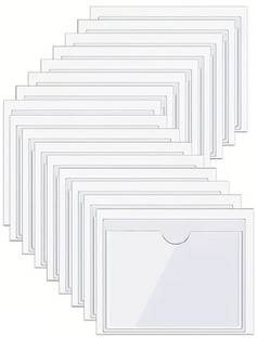 SOCHEP 8 Pieces Self-Adhesive Label Holder Pockets Index Card Business Card Holders 1 Card Holder