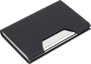 GifMor 9901 Black PU Stainless Steel Business Card, Credit Card, ID Case 8 Card Holder