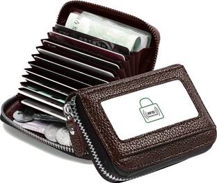 GREEN DRAGONFLY® Leather RFID Protected Wallet for Men & Women 10 Card Holder