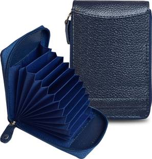 ABYS Genuine Leather 11 Slots RFID Card Holder for Men and Women 15 Card Holder