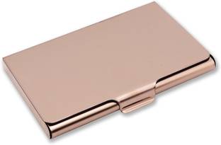 Lestylo RFID Safe Rosegold Metal Card Holder with Clasp Closure – Secure & Stylish 6 Card Holder