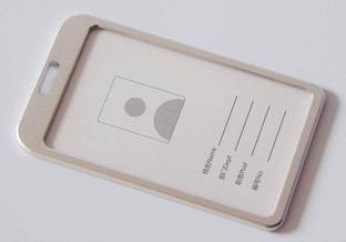 IVYPRINTS Vertical Silver Color Alluminium Alloy with Scratch Guard for Office ID 1 Card Holder