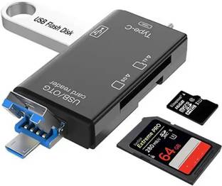 HRYFiNE 6 IN 1 OTG Reader,USB ,Portable Memory Card Reader for Computer & Android Phone Card Reader