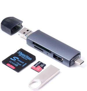 Good One 3 IN 1 OTG Cardreader, USB+Micro USB+Type-C, For Type-C/Android Or Pc Laptop Card Reader