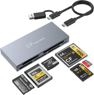 SCALEBEE Multi CFexpress Type B SDHC USH II XD CF SD TF MS USB C USB 3.2 10Gbps Card Reader