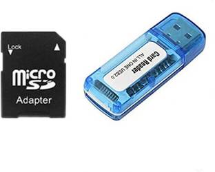 PARANDIV Combo Micro SDHC Micro SDXC to SD Memory Card Adapter & Multi USB Card Reader Card Reader
