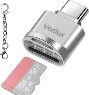 Verilux Micro SD Card Reader USB C Mini Type C TF SDHC SDXC OTG for Laptop Macbook Card Reader