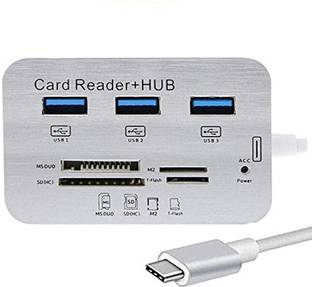 Ever Forever 3 Port USB Hub Type C 3.0/3.1+ All in One Card Reader