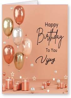 Midas Craft Vijay Happy Birthday Greetings Card 36. Greeting Card