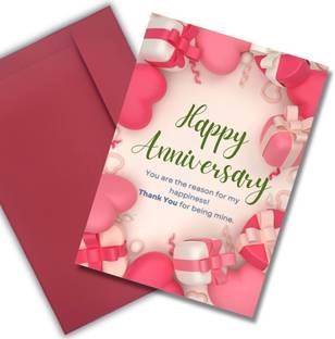AanyaCentric Wedding Anniversary Gift For Husband Wife Lover Greeting Card