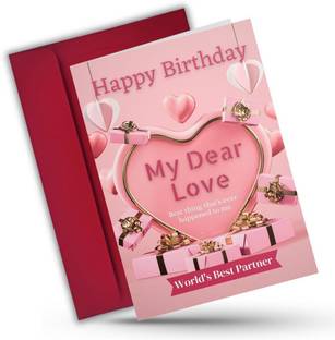 AanyaCentric 5.8x8.3inch A5 Size Husband Wife Lover Boyfriend Girlfriend Birthday Printed Greeting Card