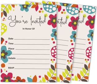 Inkdotpot Pack Of 30, You're Invited Invitations with Envelopes Invites for Your Wedding Invitation Card