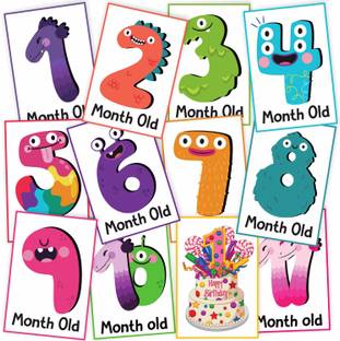 Wobbox Baby Monthly Age Milestone Card Greeting Card