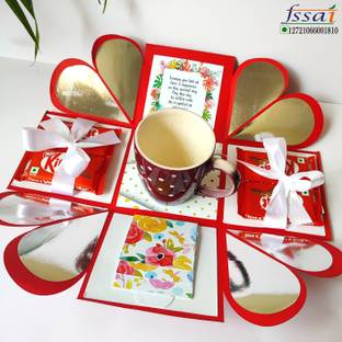 Chandrans Creation Coffee Mug Chocolate Explosion Box(with Chocolates) Birthday, Anniversary Greeting Card
