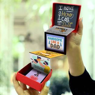 Exciting Lives Love My Father Messages Popup Box Gift for Father's Day, Birthday Greeting Card